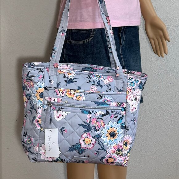 Vera Bradley Small Vera Tote in Performance Twill Parisian Bouquet NWT - Picture 8 of 11